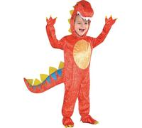 Amscan - 844661-55 - Costume de dinosaure en dinomite - 4-6 ans, Orange, Multicore