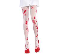 paire de collants blanc projections sang femme - amscan 845196-55 Rouge