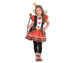 amscan 847243-55 Déguisement de la Reine de Cœur pour fille 8-10 ans