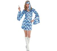 Amscan disco blue costume femme - robe et bandeau G