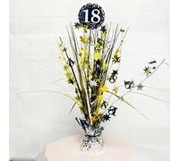 amscan 9900552 - Centre de Table doré étincelant pour 18e Anniversaire et Poids du Ballon - 33 cm