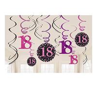 Amscan 9900581 Célébration 18 ans Décorations torsadées à suspendre