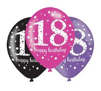 Amscan 9900874 27,5 cm Celebration 18e anniversaire Ballons en latex