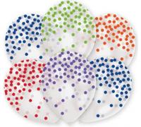 amscan 9901848 Ballon Confetti-Fashion - 6 pièces, assorties