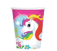 Amscan Tasses de fête Licorne Girls 250 ml blanc/rose 8 pièces