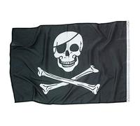 Amscan 9902133 - Drapeau Pirate en tissu, décoration de fête pour enfants, 92x60 cm