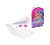 AMSCAN 9902160 Lot 8 Cartes invitation + Enveloppes Shimmer & Shine