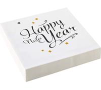 Amscan 9902272 - Serviettes Happy New Year, 20 pièces, 33 x 33 cm, Nouvel An
