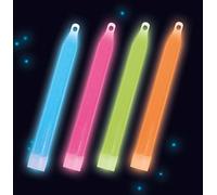 Amscan 9902334 - Pendentif lumineux, 4 pièces, longueur environ 10 cm, Glowstick, bâton lumineux