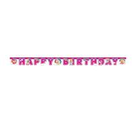 Amscan 9902529 - Chaîne de fête Barbie Dreamtopia, papier, 200 x 15 cm, joyeux anniversaire, anniversaire, guirlande, décoration à suspendre