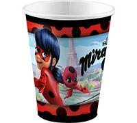 amscan 9902874-66 Miraculous Lot de 8 gobelets jetables en Papier pour Anniversaire d'enfant Capacité 250 ML, Multicolore