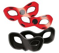 Amscan Masques Miraculous en carton Multicolore 8 pièces