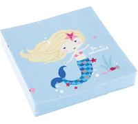 amscan 9903033 Serviette de table à motif Be a Mermaid - 20 pièces, 33 x 33 cm