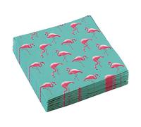 Amscan 9903328 Lot de 20 serviettes de table Motif flamant rose Paradise 33 x 33 cm