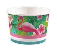 amscan 9903330 - Lot de 8 gobelets à Glace jetables Flamingo Paradise 270 ML
