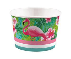 amscan 9903330 - Lot de 8 gobelets à Glace jetables Flamingo Paradise 270 ML