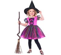 Filles Enfants Halloween Mignon Sorcière Costume Déguisement