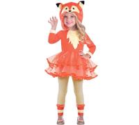 amscan 9903510 Déguisements Renarde Robe Pour Enfants Filles 7-8 Années, Orange
