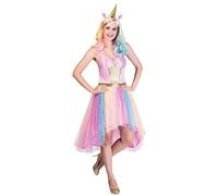 amscan 9903584 Robe Pastel avec Bandeau Licorne Taille 8-10-1 pièce