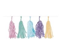 amscan 9903716 - Guirlande à Franges Happy Birthday Pastel, Anniversaire, décoration