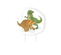Amscan bougie d'anniversaire dinosaure 10 cm cire blanche Wit