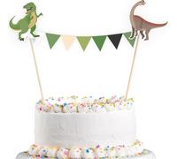 Amscan 9904170 - Décoration de gâteau Guirlande de fanions Happy Dinosaur, 15 x 20 cm, décoration de gâteau, anniversaire d'enfant