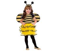 amscan- Robe Bourdon avec Ailes détachables et antennes - Âge 4-6 Ans - 1 pièce Fly Amovibles 4-6, Enfants, 9904181, Jaune, Noir