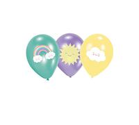 amscan 9904307 Lot de 6 Ballons Arc-en-Ciel et Nuage, Regenbogenfarben