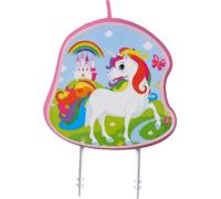 Amscan 9904371 - Bougie personnage Licorne hauteur 9 cm, Décoration