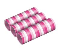 amscan 9904635 - Lot de 3 Rouleaux de 18 Tubes de serpentins Rose Vif pour décoration, fête à thème, Carnaval