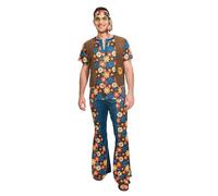 amscan 9905121 Déguisement hippie pour homme années 1960 Taille XL