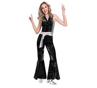 amscan 9905743 Costume rétro pour femme Noir Taille 44-46