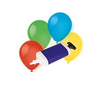 Amscan 9905907 9905907-10 Ballons en latex avec pompe, couleurs assorties, ballons de décoration, anniversaire, fête à thème, événement d'entreprise, multicolore