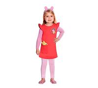 Amscan Déguisement Peppa Pig 9905929 – Robe rouge 3 pièces pour fille 2-3 ans (86-94 cm)