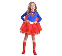 déguisement supergirl enfant - 6/8 ans - rouge - amscan 9906075 Rouge G