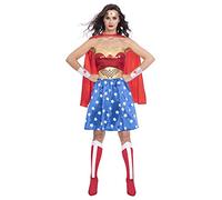 Amscan 9906263EU Wonder Woman Costume classique Taille 40-42, Rouge/Bleu