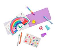 Amscan 9906342 - Set d'écriture Peppa Pig, 16 pièces, 4 feuilles d'autocollants, 4 blocs-notes, 4 crayons de couleur, 4 timbres, cadeau d'anniversaire