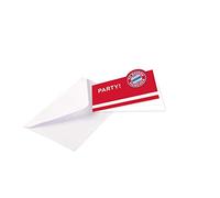 amscan 9906515 - FC Bayern Munich Lot de 8 cartes d'invitation avec enveloppes, 13,9 x 8 cm, cartes pliantes en papier, fête, anniversaire