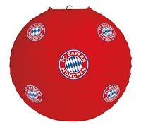 amscan 9906517 - Lampion FC Bayern Munich - 1 pièce - Taille 20 cm - en Papier avec Logo de la Bavière - Parfait comme décoration pour la fête des Fans ou la fête de Football