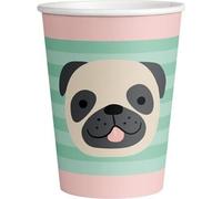 Lot 8 Gobelets en Papier Hello Pets - Bonjour les chiens et chats 250ml - Amscan