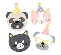amscan 9906551 - Masques Hello Pets, 8 pièces, 16,7 x 23,2 cm, Papier