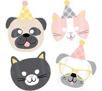 Amscan 9906551 - Masques Hello Pets, 8 pièces, 16,7 x 23,2 cm, papier