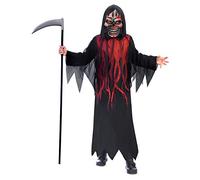 amscan 9907094 - Costume pour enfant Dark Shadow Reaper, Robe avec masque, Faucheuse, Grim Reaper, Carnaval, Fête à thème, Halloween