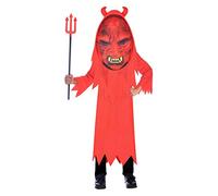 amscan 9907128 - Costume de diable, robe, masque de diable, Devil, fête à thème, carnaval, Halloween