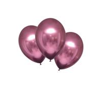 Amscan 9907178 - 6 ballons latex Satin Luxe Flamingo, diamètre 27,5cm, ballon de baudruche, métallisé, décoration, anniversaire, fête à thème, événement d'entreprise