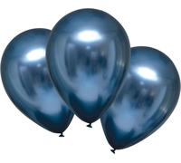 Amscan 9907180 - 6 ballons latex Satin Luxe Azure, diamètre 27,5cm, ballons, métallisés, décoration, anniversaire, fête à thème, événement d'entreprise