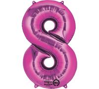 amscan® 9907291 Ballon XXL chiffre 8 - rose