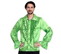 amscan 9907305 Chemise disco en satin pour homme Vert citron Taille S
