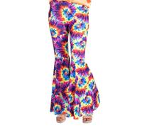 amscan 9907388 - Évasées arc-en-ciel tie-dye pour femme - Taille L (42-44), unisexe, enfant, multicolore