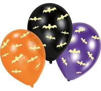 Amscan 9907472 - Ballons latex Glow in the Dark, chauve-souris, 6 pièces, ballons, déco, fête
